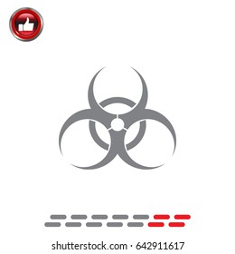 Biohazard symbol. vector sign isolated 
