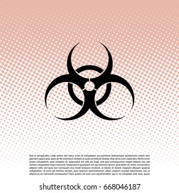 Biohazard symbol. vector sign isolated 