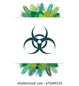 Biohazard symbol. vector sign isolated 