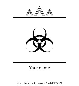 Biohazard symbol. vector sign isolated 