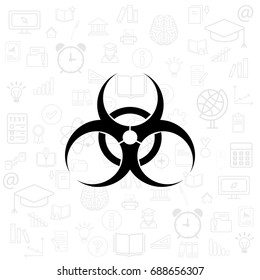 Biohazard symbol. vector sign isolated 