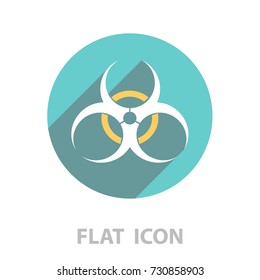 Biohazard symbol. vector sign isolated 