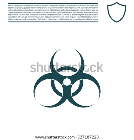 Biohazard symbol. vector sign isolated 