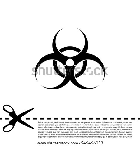 Biohazard symbol. vector sign isolated 