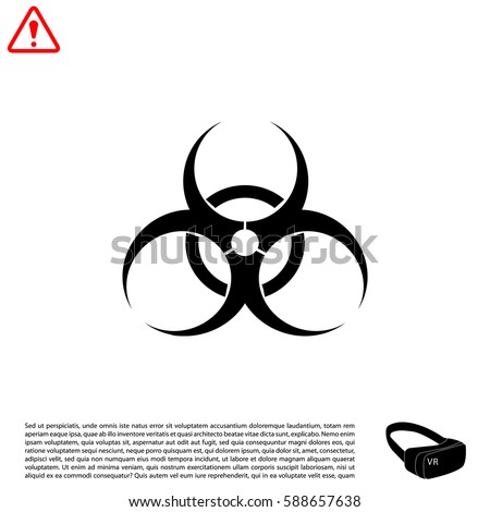 Biohazard symbol. vector sign isolated 