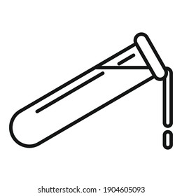 Biohazard test tube icon. Outline biohazard test tube vector icon for web design isolated on white background