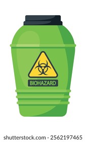 Biohazard toxic substance in barrel