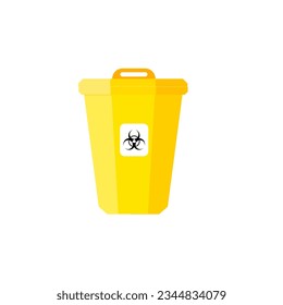 Biohazard trash on isolated background.
