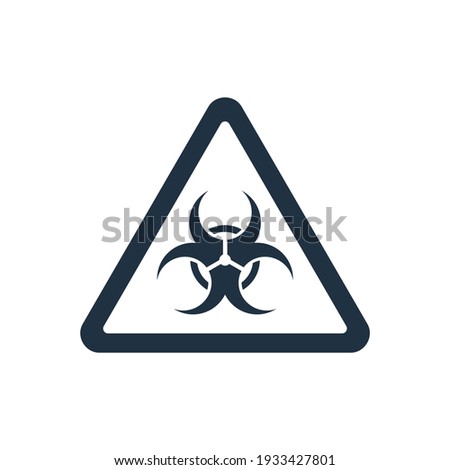 The biohazard triangle icon. Biohazard symbol vector illustration
