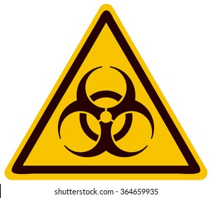 Biohazard Triangle Sign, Vector Illustration. 