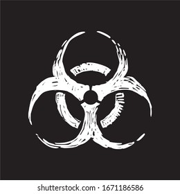Biohazard vector icon, biological danger avertissement symbol