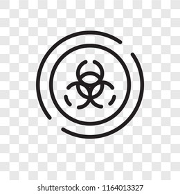 Biohazard vector icon isolated on transparent background, Biohazard logo concept