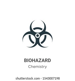 Biohazard vector icon on white background. Flat vector biohazard icon symbol sign from modern chemistry collection for mobile concept and web apps design.