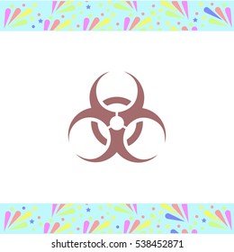 Biohazard vector icon on white background. Isolated illustration. Business picture.