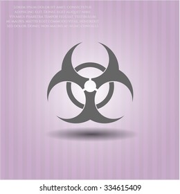 Biohazard vector icon or symbol