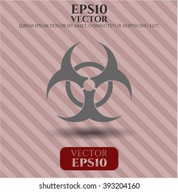 Biohazard vector icon or symbol