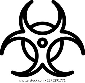 biohazard  Vector illustration on a transparent background. Premium quality symmbols. Thin line vector icons for concept and graphic design. 
