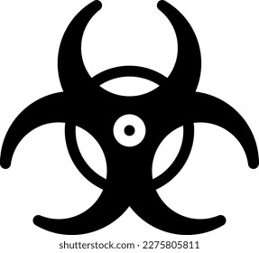 biohazard Vector illustration on a transparent background. Premium quality symmbols. Glyphs vector icons for concept and graphic design. 
