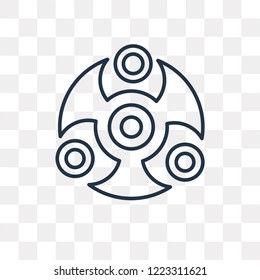 Biohazard vector outline icon isolated on transparent background, high quality linear Biohazard transparency concept can be used web and mobile
