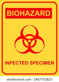Ilustración de signo de Vector biopeligroso. Etiqueta de advertencia de peligro biológico. símbolo de alerta de amenaza biológica. Etiqueta de peligro de contaminación biológica virus epidemia signo