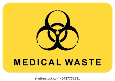 Biohazard Vector Sign Illustration. Biohazard warning illustration label. symbol sign of biological threat alert. Biological contamination danger label virus epidemic sign
