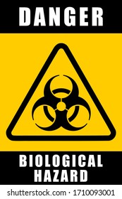 Símbolo vectorial de Biopeligro. Signo de advertencia de peligro biológico.