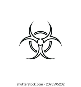 Peligro del símbolo del vector Biohazard