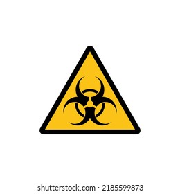 Biohazard vector warning sign, black and yellow banner.