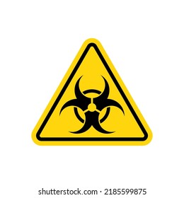 Biohazard vector warning sign, black and yellow banner.