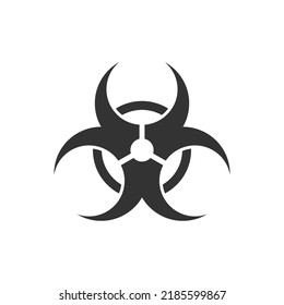 Biohazard vector warning sign isolated on white background.