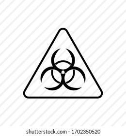 Símbolo de advertencia Biohazard en señal transparente. Icono de peligro químico aislado. Advertencia sobre el peligro biológico. Zona de advertencia de radiación. Vector EPS 10.