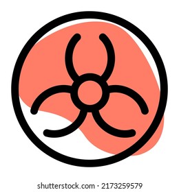 Biogefährdungslogotype einzeln auf weißem Hintergrund