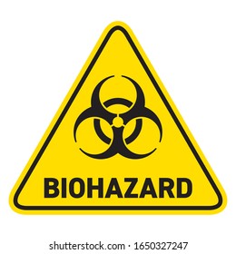 Warnzeichen für biologische Gefahren. Viruswarnung.
