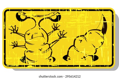 biohazard warning sign. abstract vector illustration 4