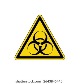 biohazard warning sign icon on white background