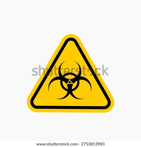 Biohazard Warning Sign Icon Vector Illustration