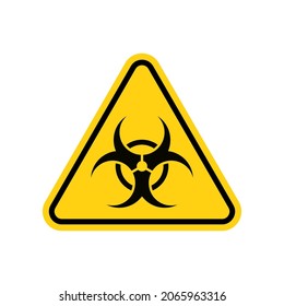 Biohazard warning sign isolated on white background