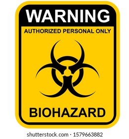biohazard warning sign and sticker