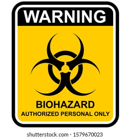 biohazard warning sign and sticker