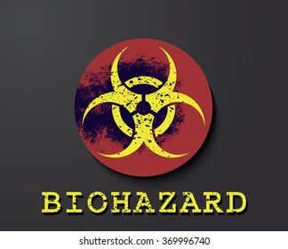 biohazard  warning symbol. vector illustration.