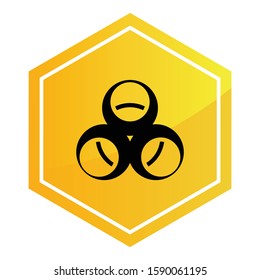 Biohazard Warning Vector Icon Sign 