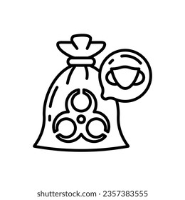 Biohazard Waste icon in vector. Illustration