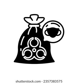 Icono de Desechos de Bioriesgo en vector. Ilustración