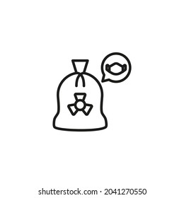 Biohazard Waste icon in vector. Logotype
