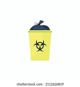Biohazard Waste Trash Bin Grabage - Shutterstock ID 2112626819