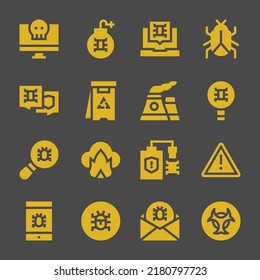 biohazard web icons. Virus and Virus, Virus and Virus symbol, vector signs