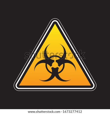 Biohazard Yellow And Black Triangle Simbol 