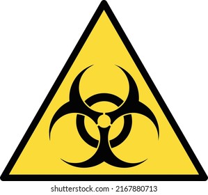 Biohazard Yellow Warning Caution Sign Vector Stock Vector (Royalty Free ...