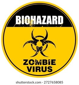 Peligro biológico, virus zombi, Vector de pegatinas