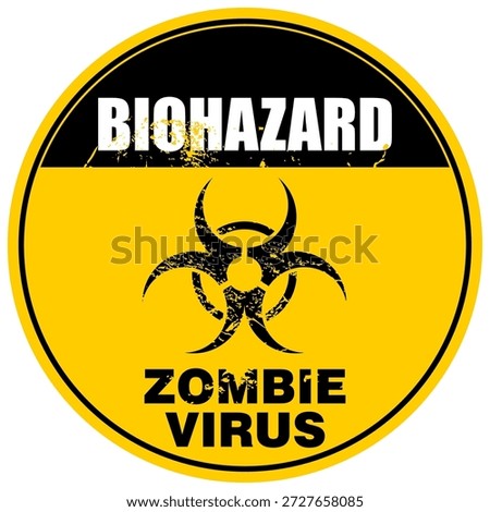 Biohazard, zombie virus, sticker vector